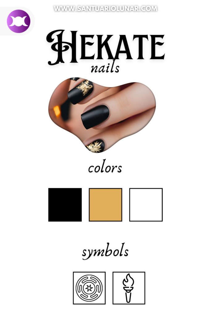 Hekate nails colors and symbols