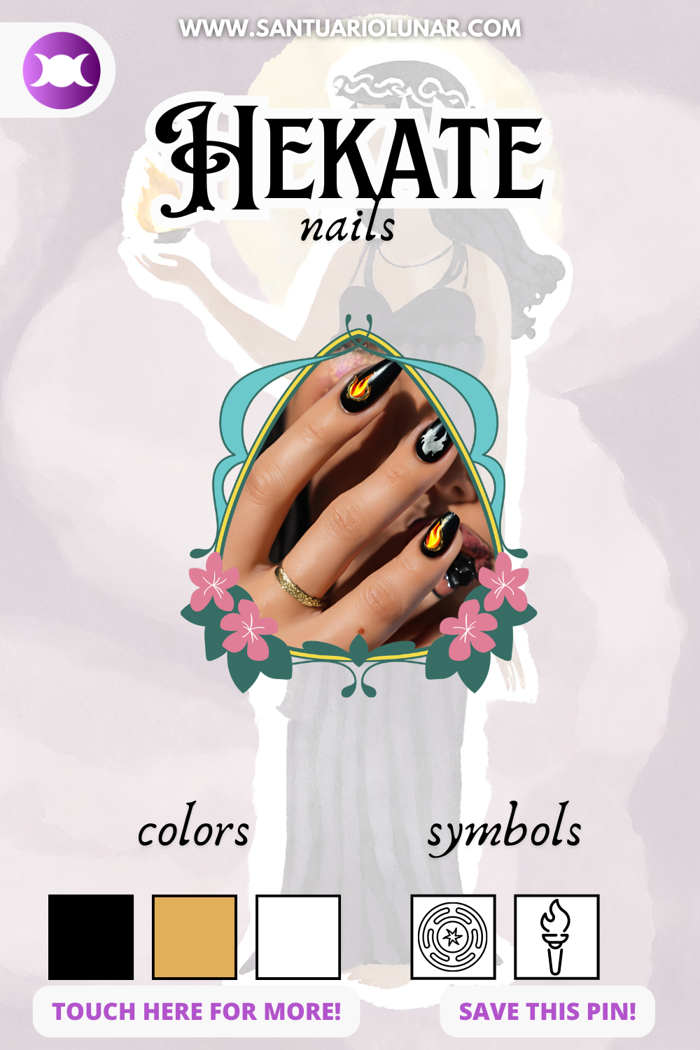 Hekate nails colors and symbols guide