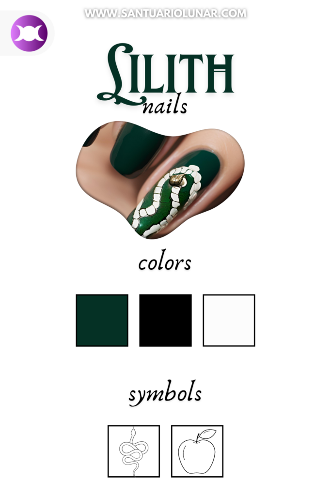 Lilith nails colors and symbols