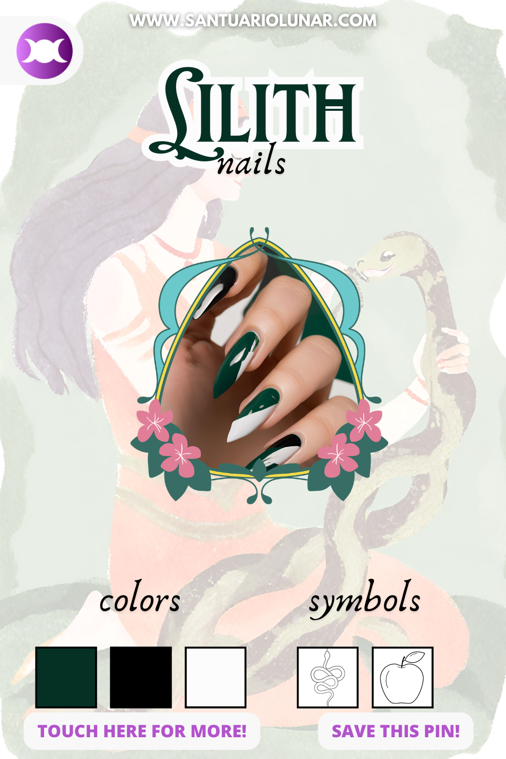 Lilith nails colors and symbols guide