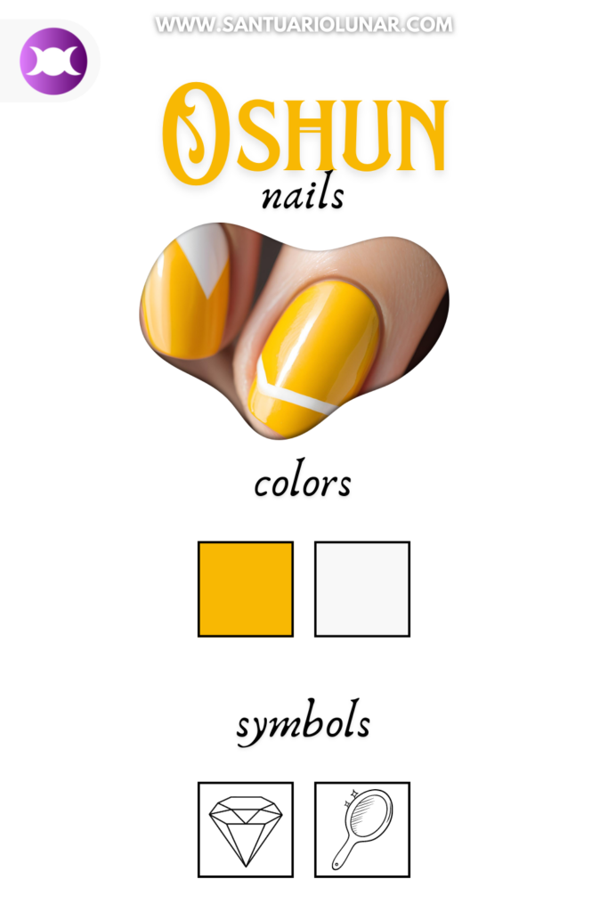 Oshun nails colors and symbols