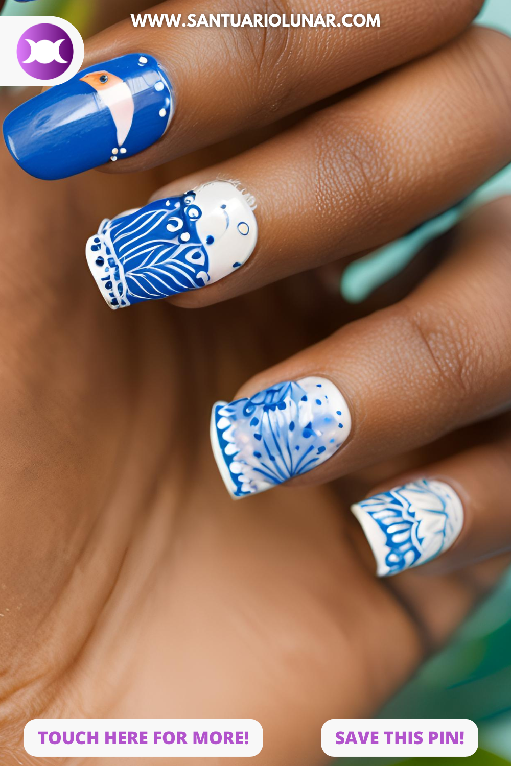 Yemaya nails symbols ideas