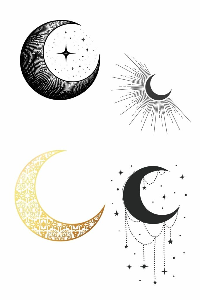 Tattoo ideas Witchcraft Pagan - Crescent Moon