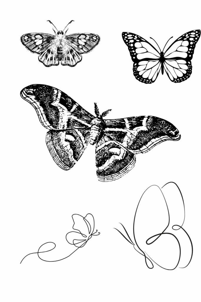 Tattoo ideas Witchcraft Pagan - Moths and Butterflies